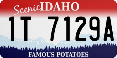 ID license plate 1T7129A