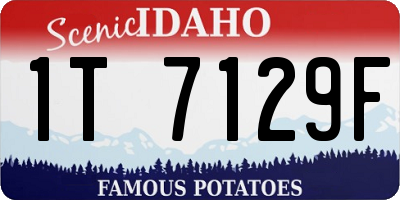 ID license plate 1T7129F