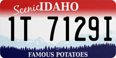 ID license plate 1T7129I