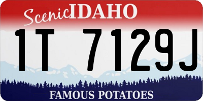 ID license plate 1T7129J