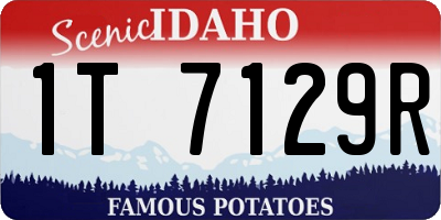 ID license plate 1T7129R