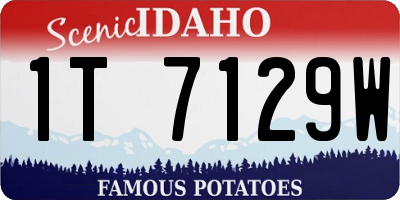 ID license plate 1T7129W