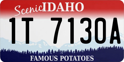 ID license plate 1T7130A