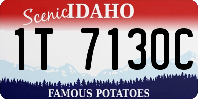 ID license plate 1T7130C
