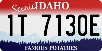 ID license plate 1T7130E