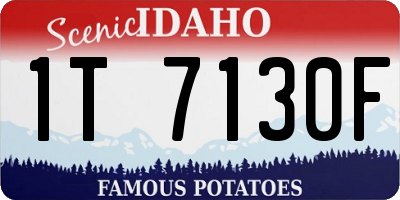ID license plate 1T7130F