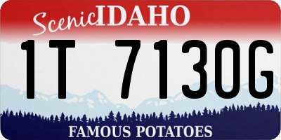 ID license plate 1T7130G