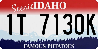 ID license plate 1T7130K
