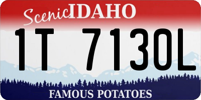 ID license plate 1T7130L