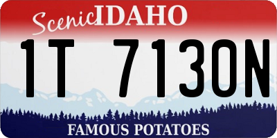ID license plate 1T7130N