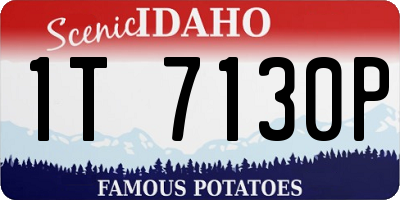 ID license plate 1T7130P