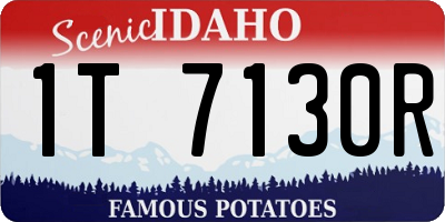 ID license plate 1T7130R