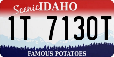 ID license plate 1T7130T