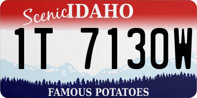 ID license plate 1T7130W