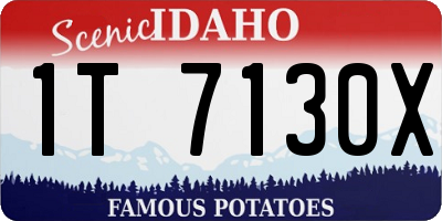 ID license plate 1T7130X