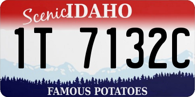 ID license plate 1T7132C