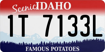 ID license plate 1T7133L