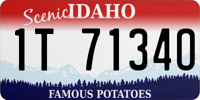 ID license plate 1T7134O