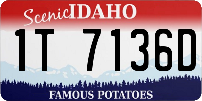 ID license plate 1T7136D
