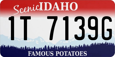ID license plate 1T7139G