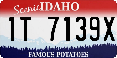 ID license plate 1T7139X
