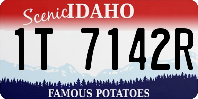 ID license plate 1T7142R