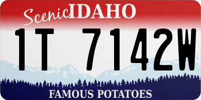 ID license plate 1T7142W