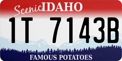 ID license plate 1T7143B
