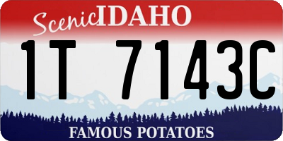 ID license plate 1T7143C