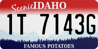 ID license plate 1T7143G