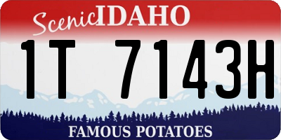 ID license plate 1T7143H