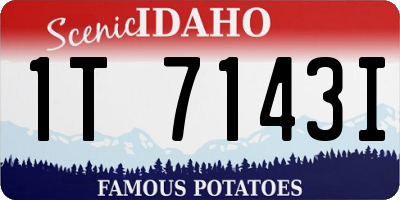 ID license plate 1T7143I