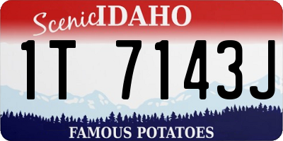ID license plate 1T7143J
