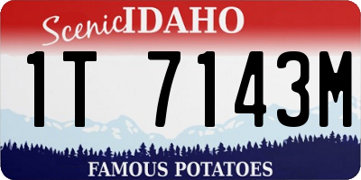 ID license plate 1T7143M
