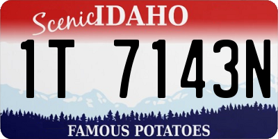 ID license plate 1T7143N