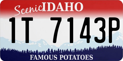 ID license plate 1T7143P