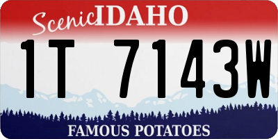 ID license plate 1T7143W