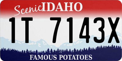 ID license plate 1T7143X