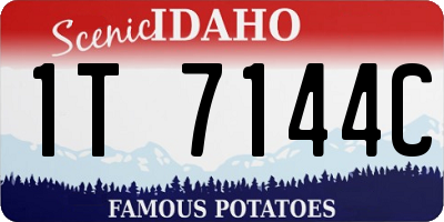 ID license plate 1T7144C