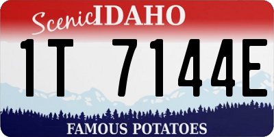 ID license plate 1T7144E