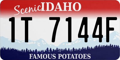 ID license plate 1T7144F