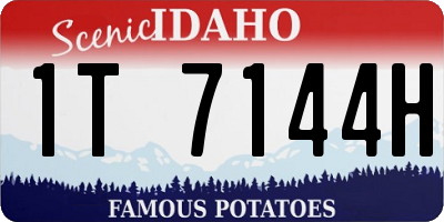 ID license plate 1T7144H