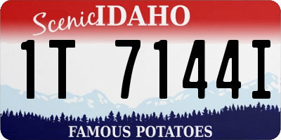 ID license plate 1T7144I