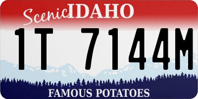 ID license plate 1T7144M