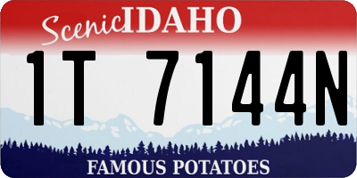 ID license plate 1T7144N