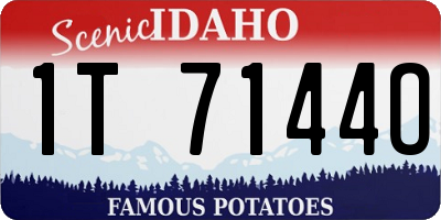 ID license plate 1T7144O