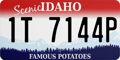 ID license plate 1T7144P