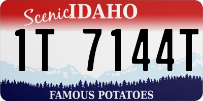 ID license plate 1T7144T
