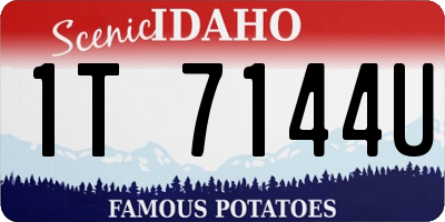 ID license plate 1T7144U