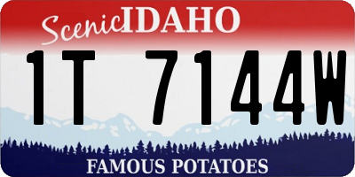 ID license plate 1T7144W